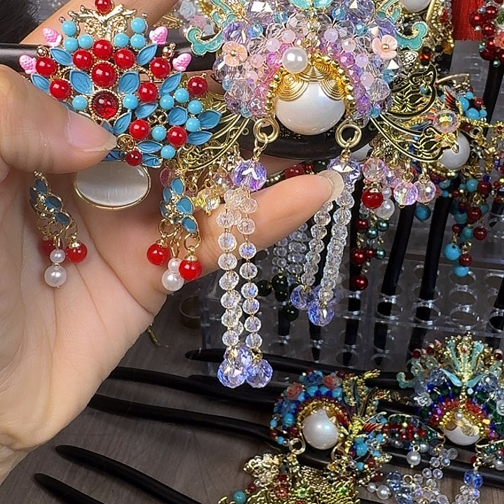 加***e古风刀马旦发簪发饰