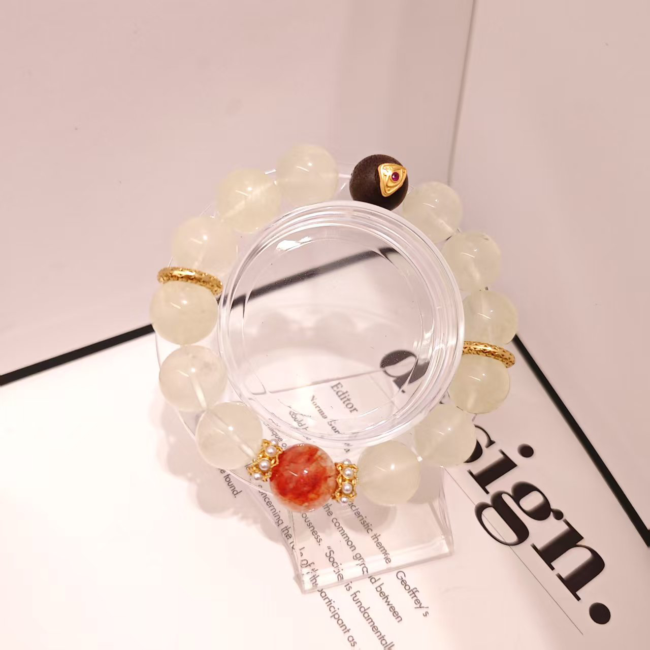 天然柠檬晶百搭手串13mm