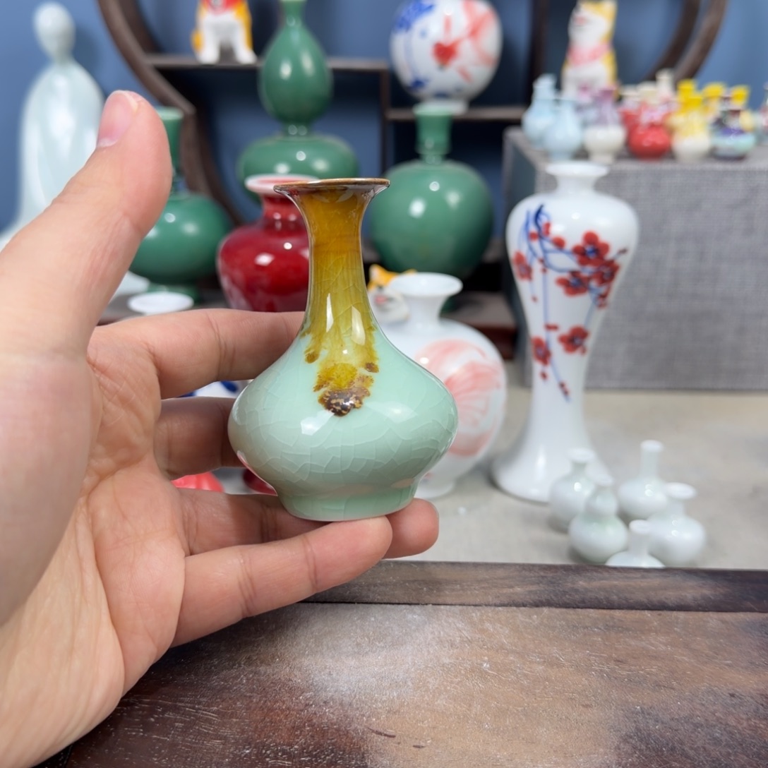 陶瓷手工小花器摆件