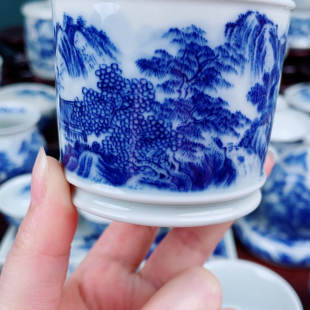 手工手绘青花、青花