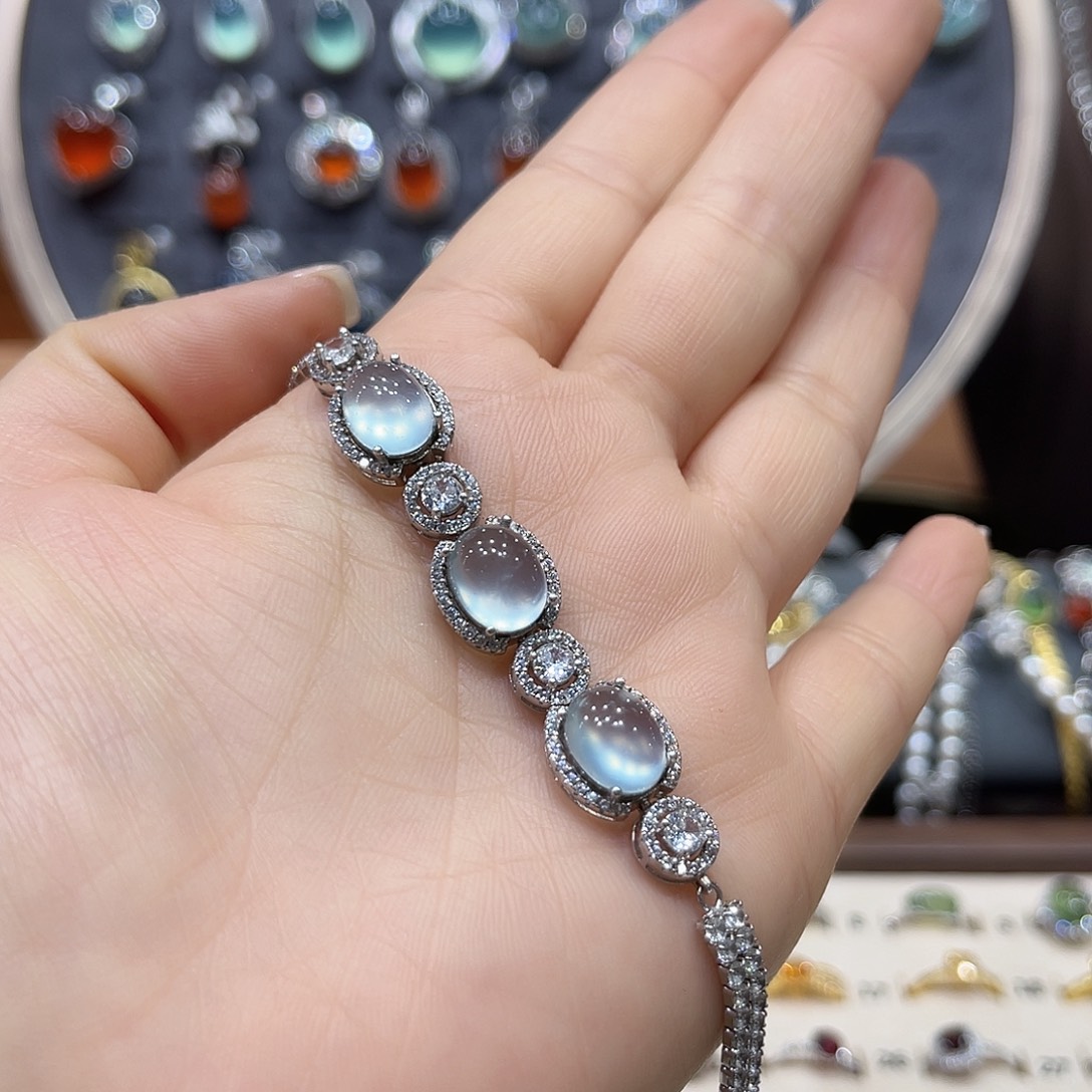 有***爱戒指银S925镶嵌烟晶