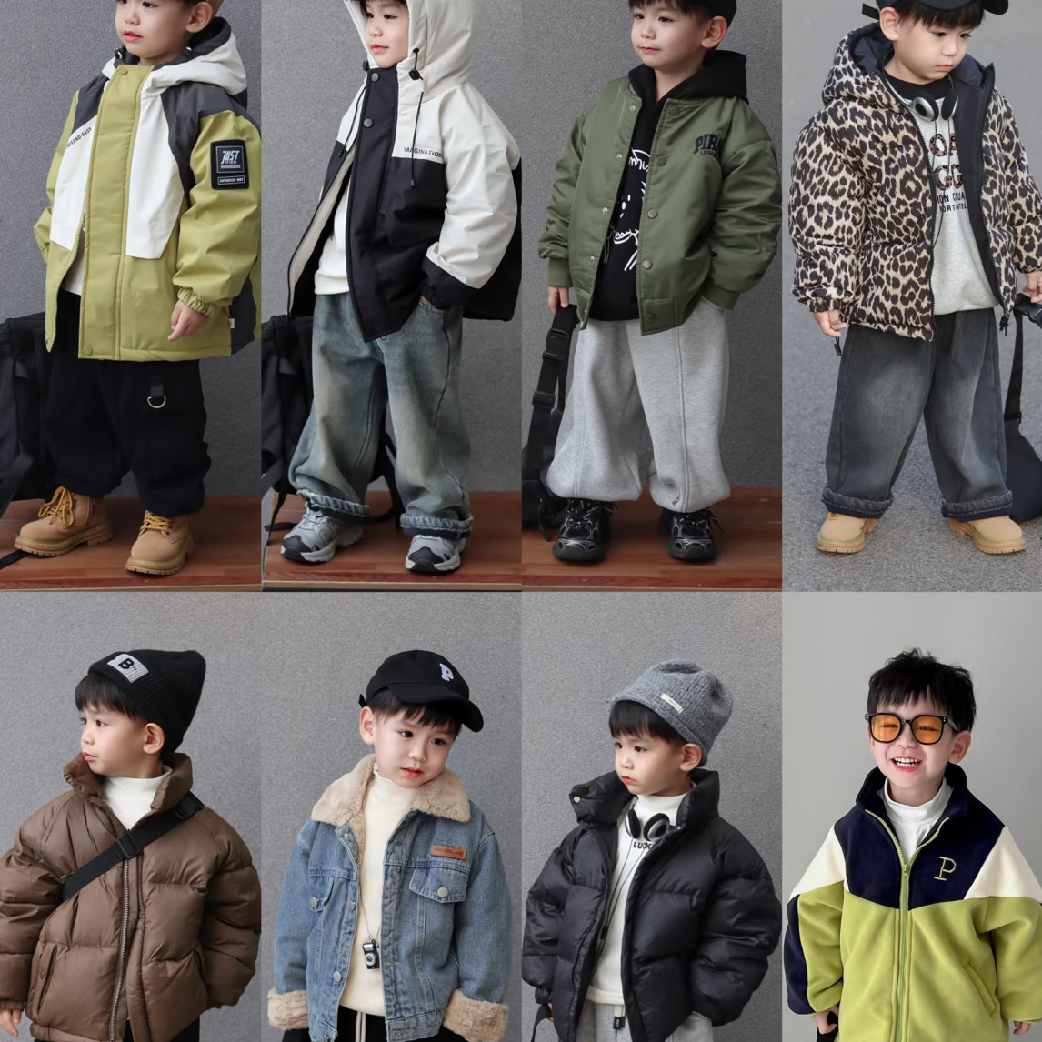 04扣号专用男女童时尚洋气潮流款帅气段袖高品质套装