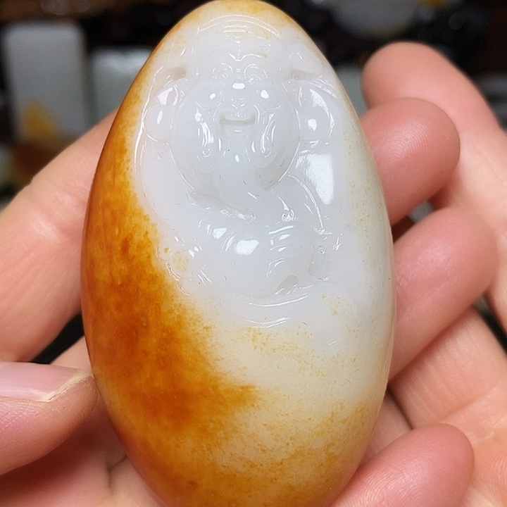 K***s和田玉未镶嵌挂件