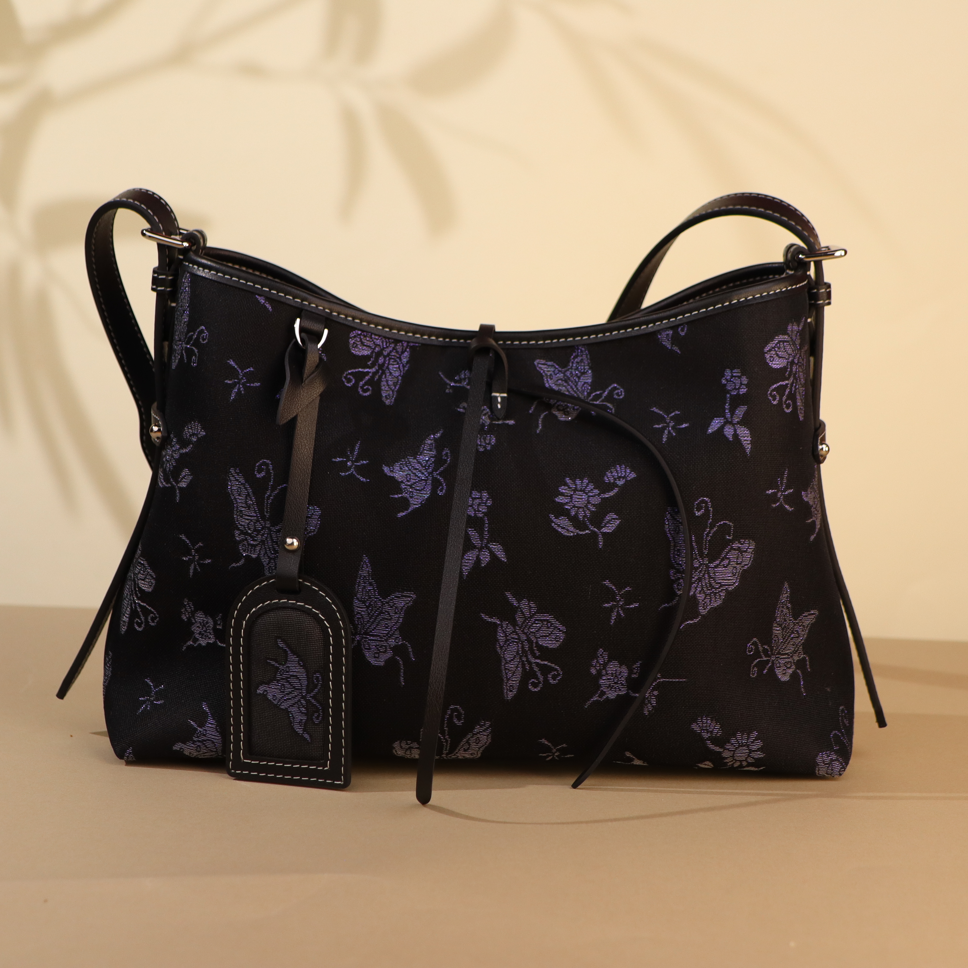 【异色罗】非遗异色罗牛皮Carryall包-休闲百搭（花位随机介意勿拍）