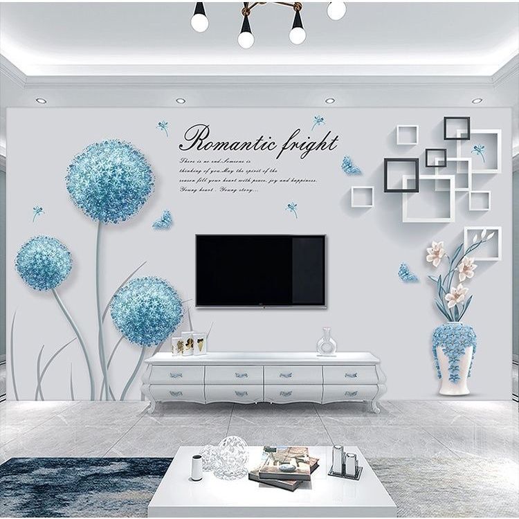 新款2025电视背景墙3d立体现代简约壁画客厅高档无缝壁布