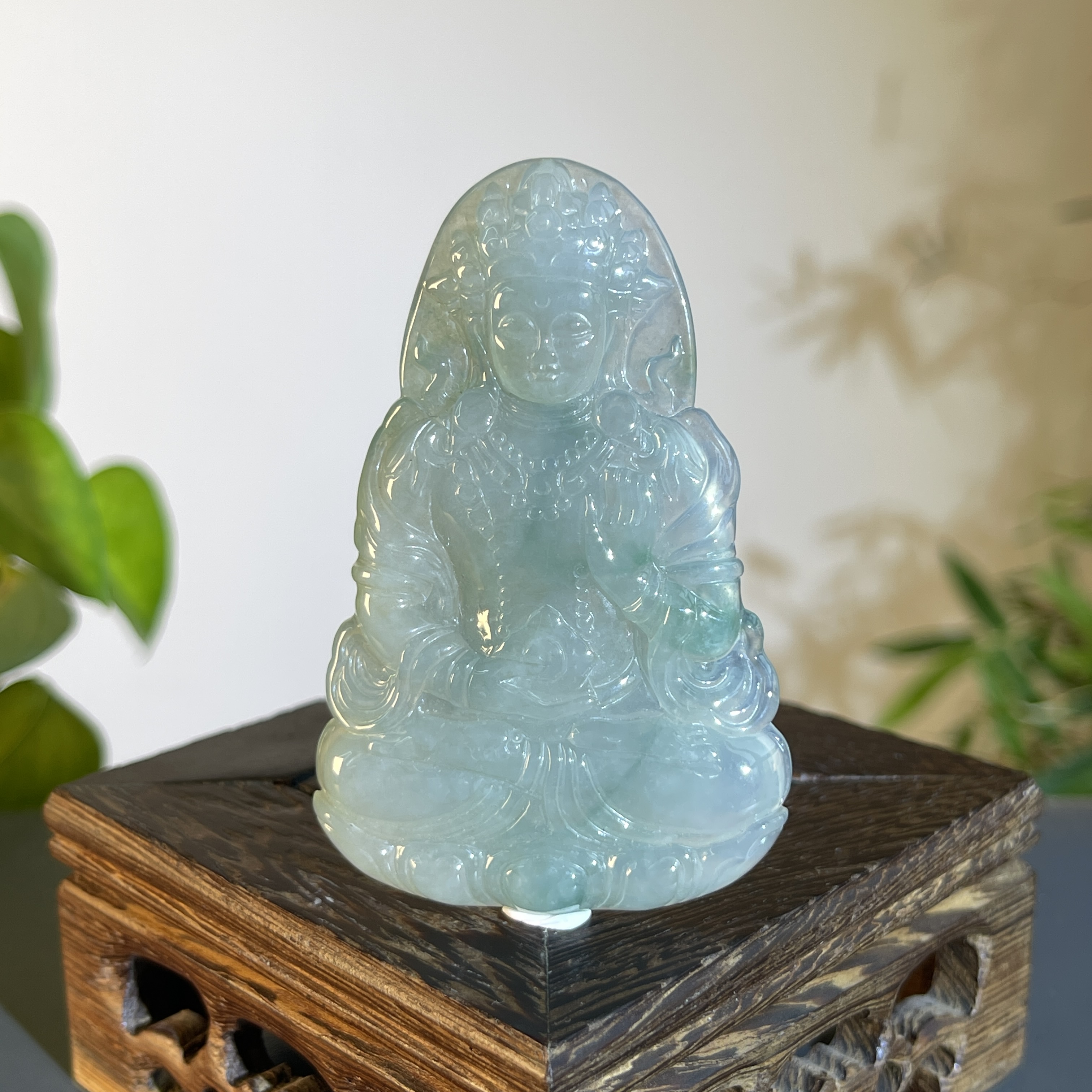 JCB16-97  天然缅甸A货翡翠   度母