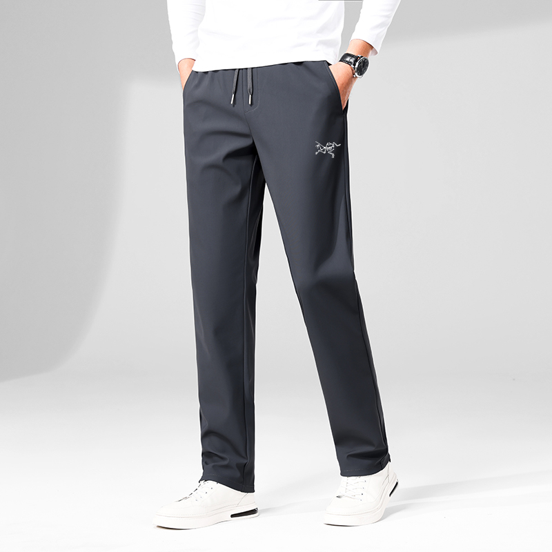 奥特莱斯撤柜丨正品刺绣鸟秋冬加绒休闲裤男士休闲直筒中腰长裤子