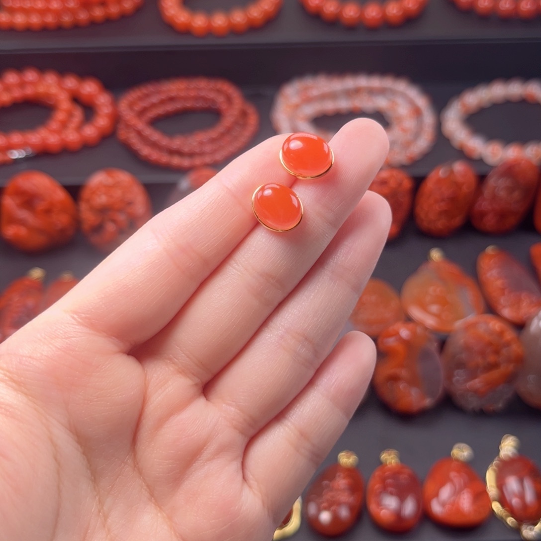 南红玛瑙南红银S925镶嵌