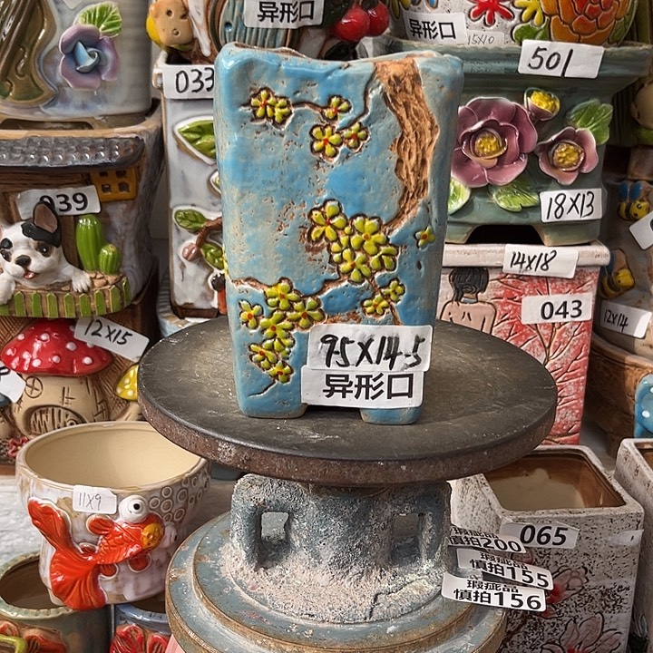 粗陶材质多肉花盆