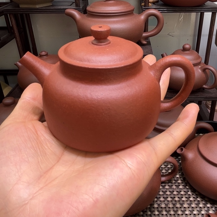 茶壶紫砂大红泥言心紫砂壶160cc