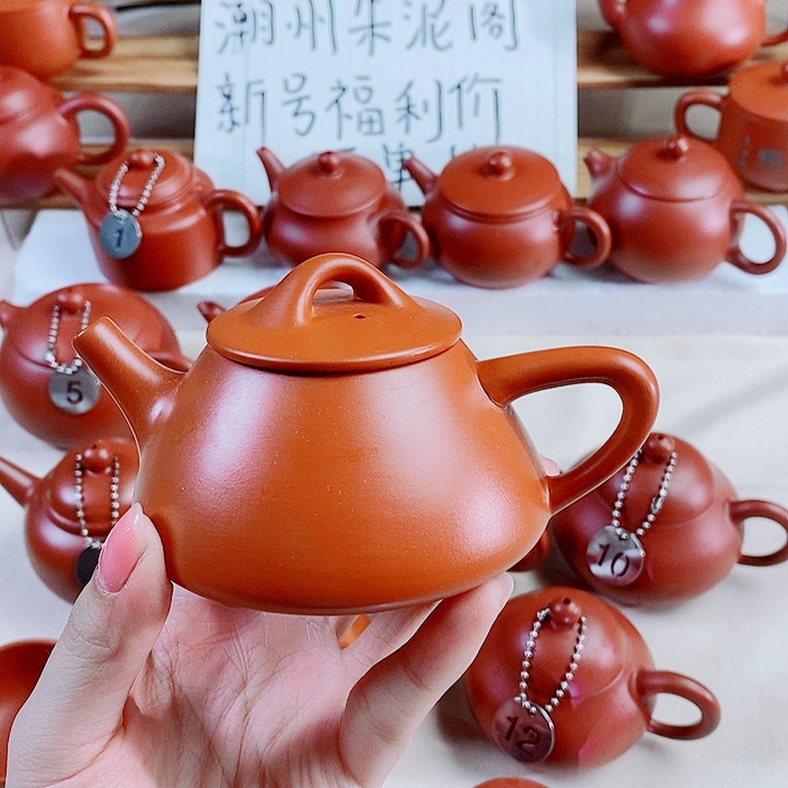 潮州朱泥壶石瓢壶160