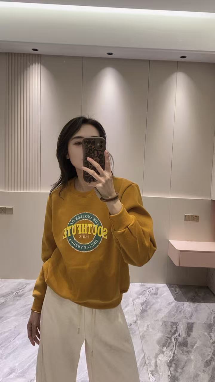 【娜姐家】8023时尚百搭减龄休闲字母卫衣