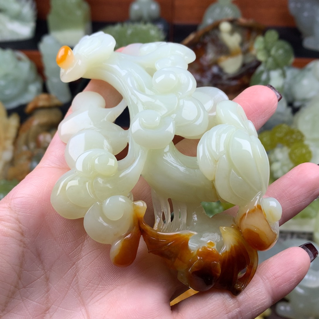 岫玉手把件未镶嵌