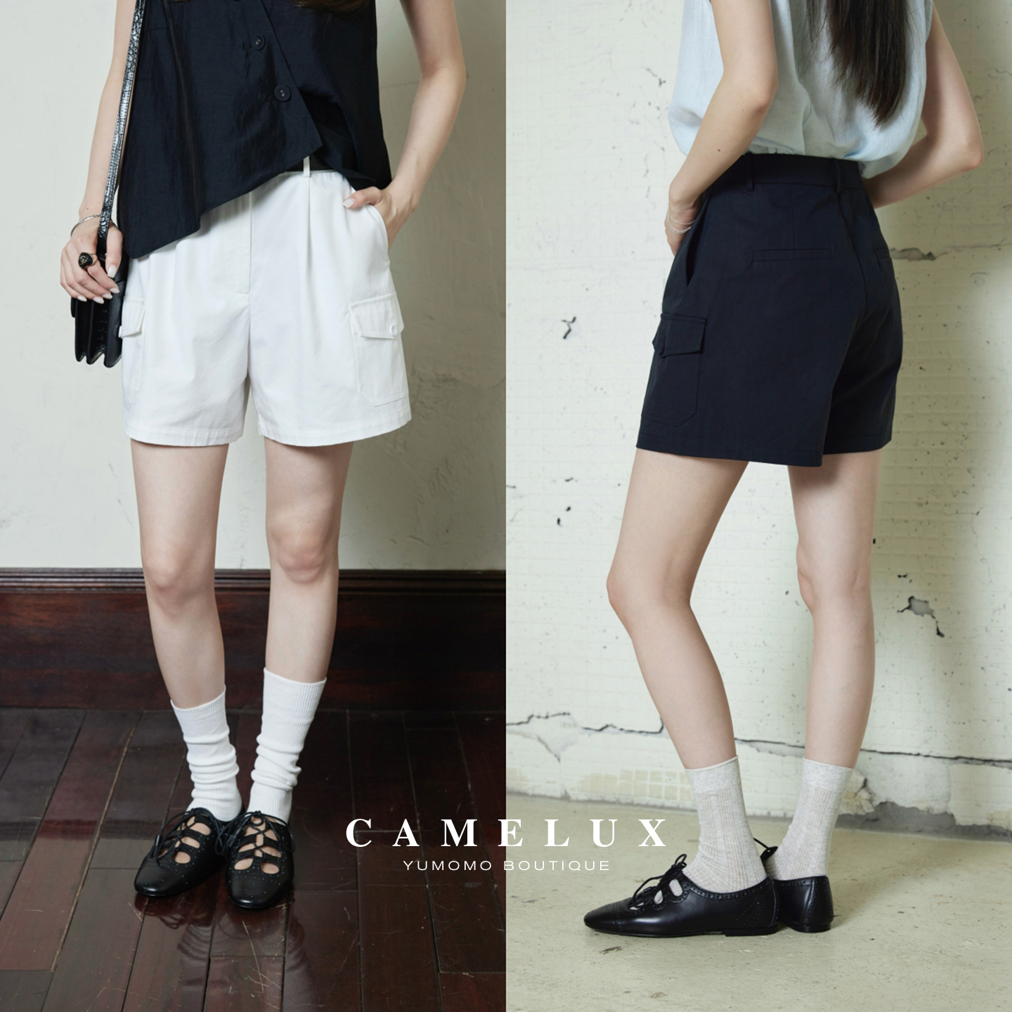 Row风阔系少年感工装短裤 斜纹织造 休闲A字热裤 QKA2058