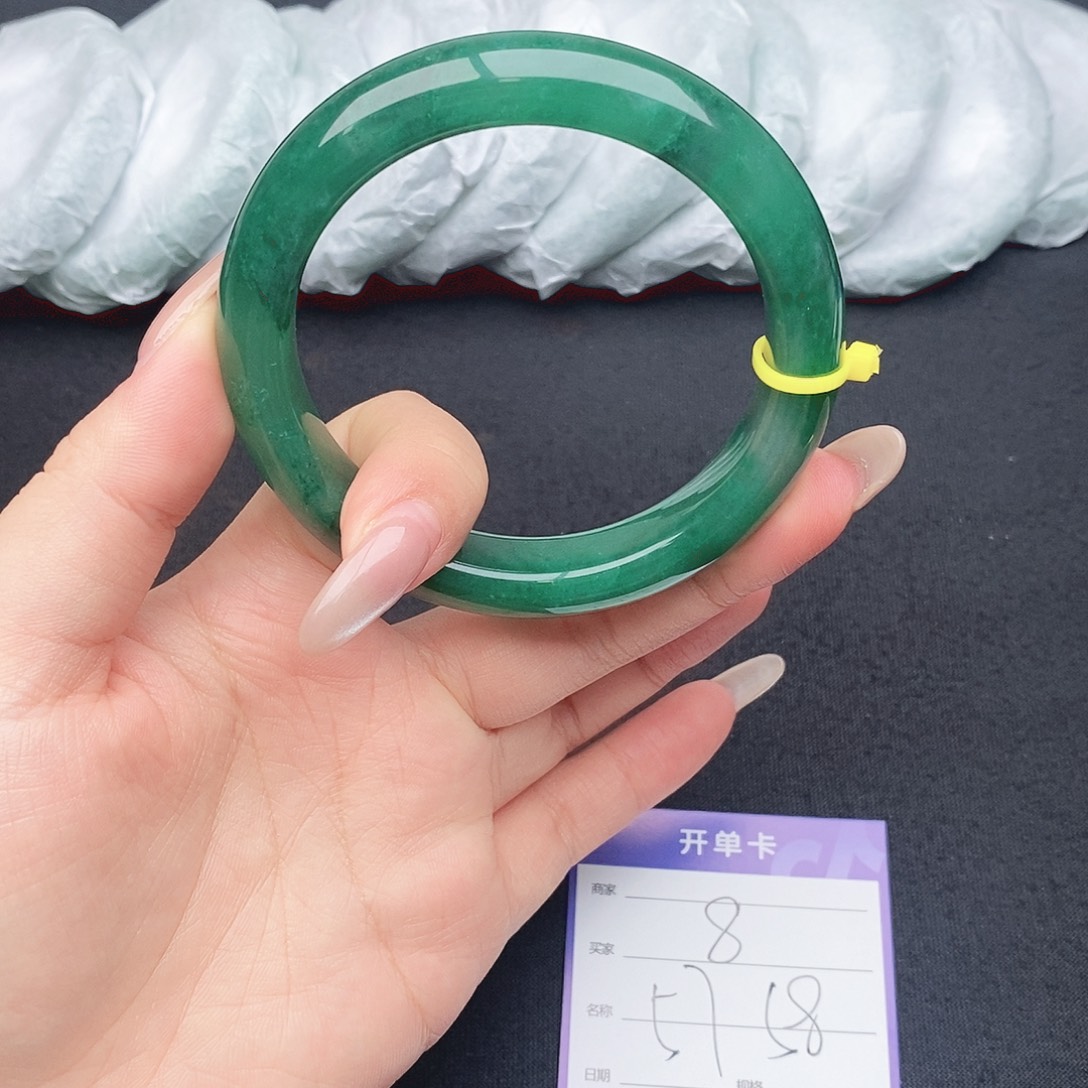竹牌天然A货非洲翠手镯8