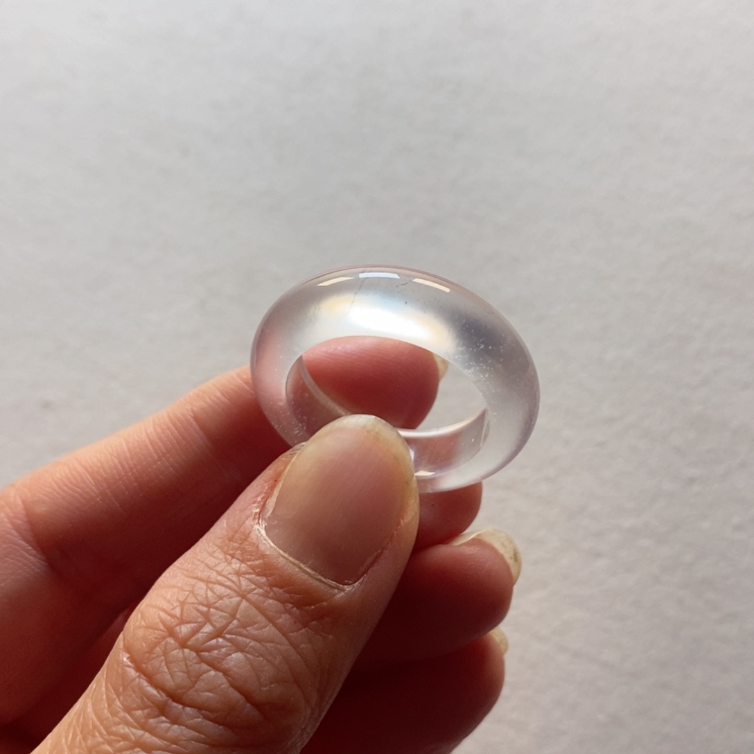 石英质玉戒指未镶嵌坚**跑