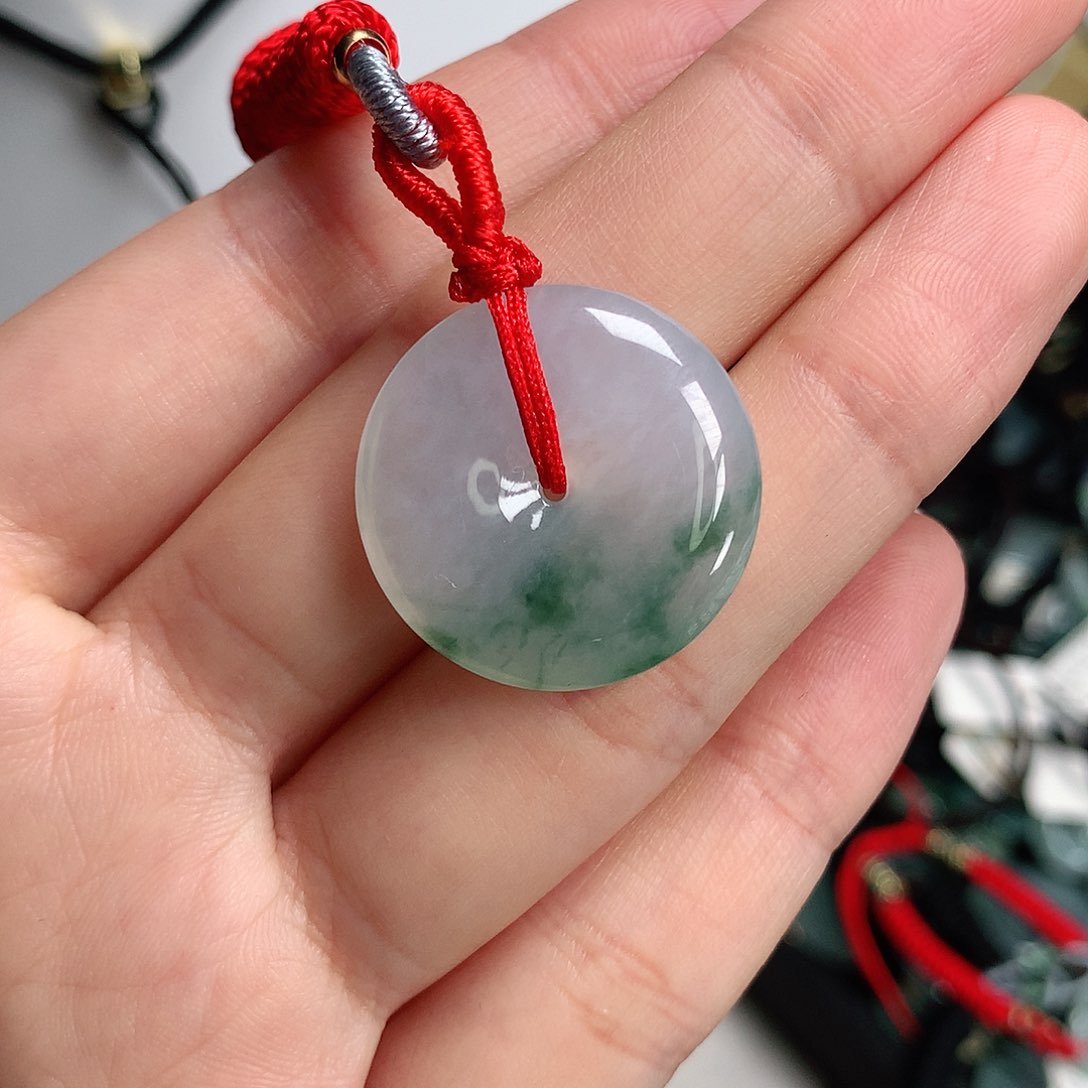 翡翠颈饰未镶嵌老****常平安