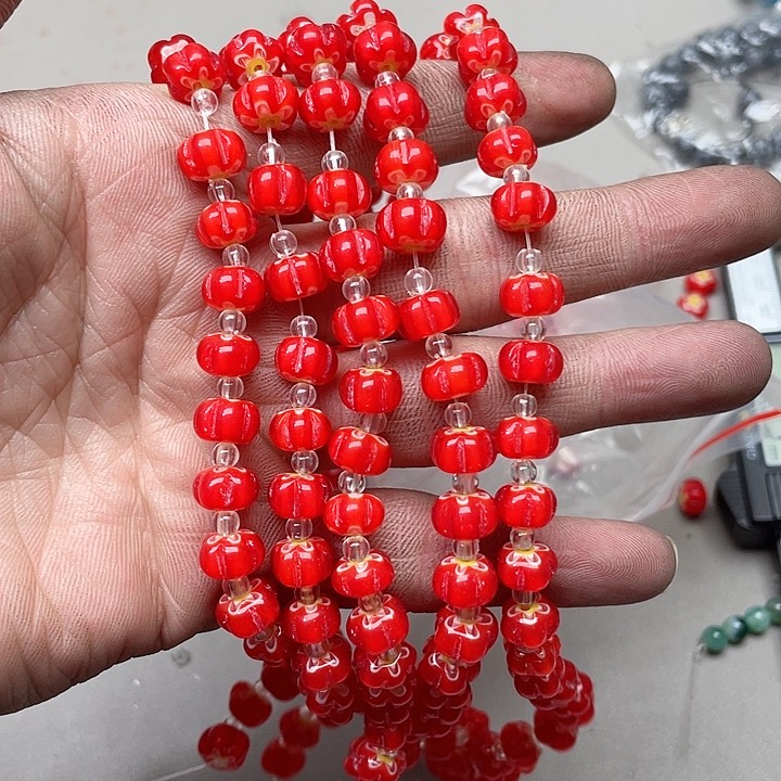 玛瑙/玉髓珠宝半成品合金一条琉璃