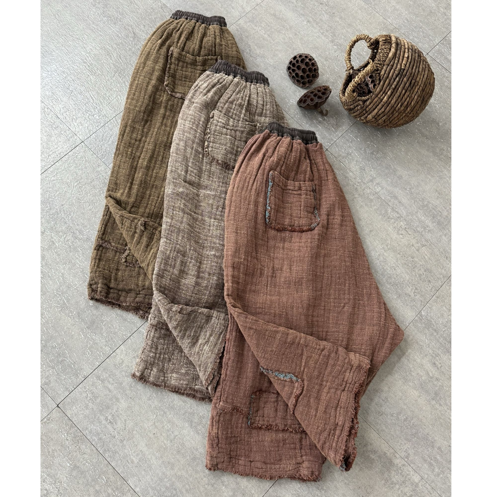 大爆款！超好看-主播自留！手工磨毛双层里衬裤气场强大霸气女装