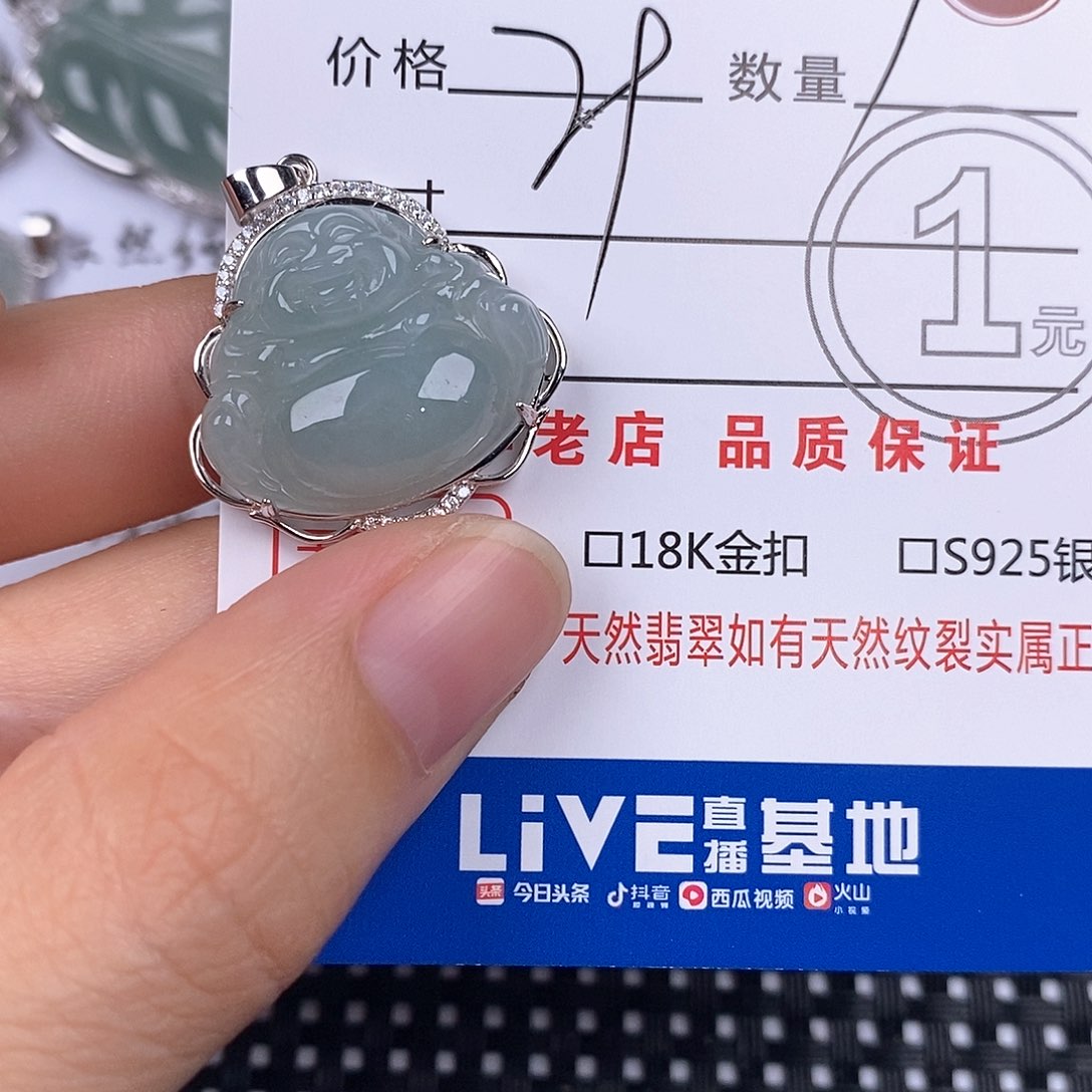 翡翠银S925镶嵌颈饰