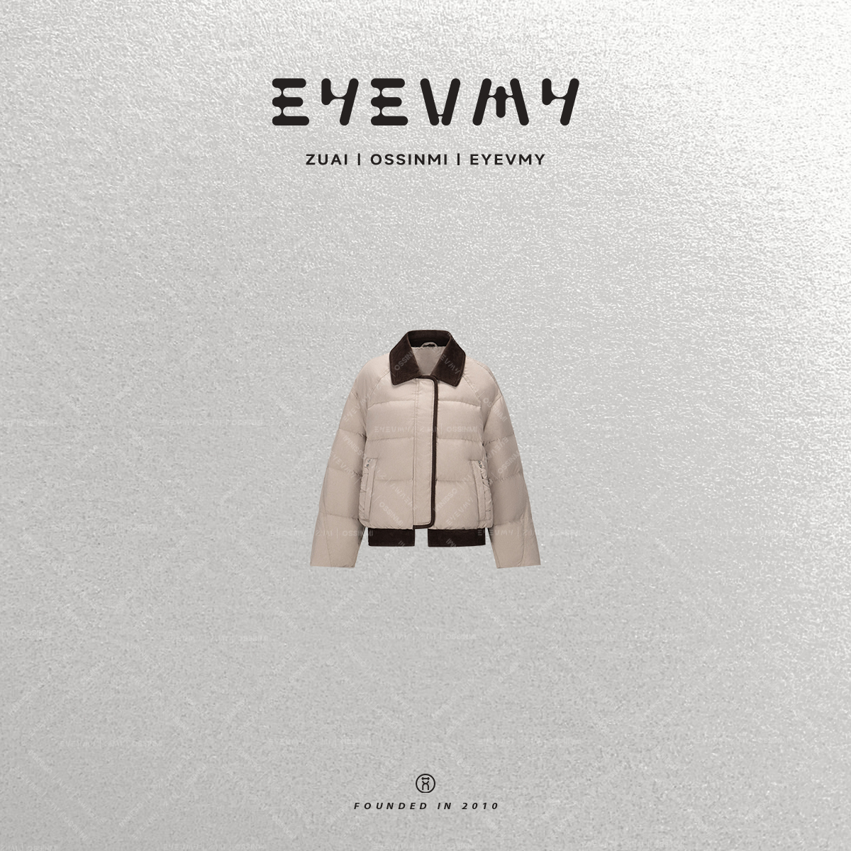 【热巧咖】90白鹅绒灯芯绒小翻领短款巴恩风外套 WT54OWK041