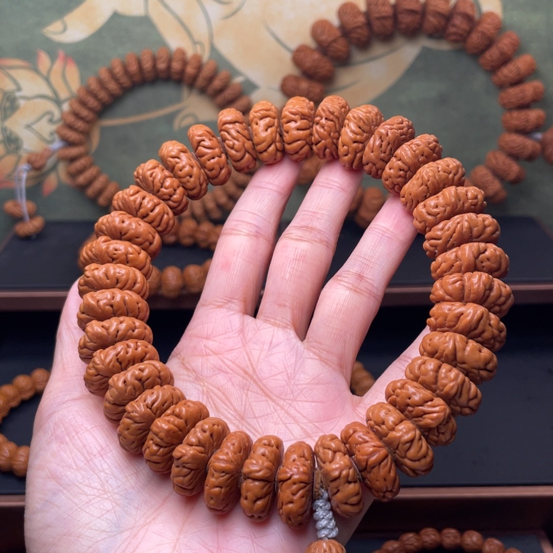 A***灵桃核手串21网红大肠纹