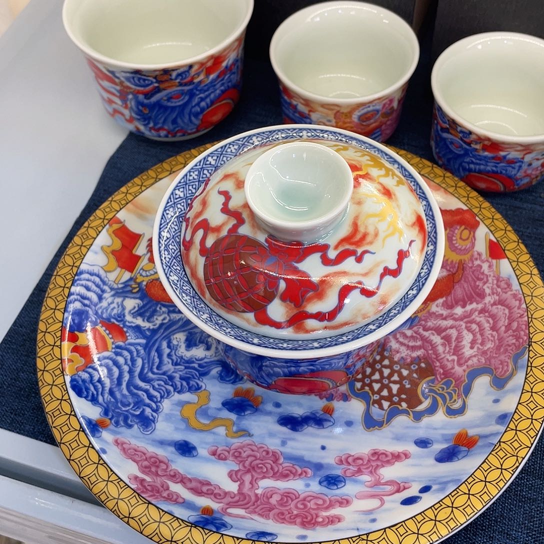 陶景德陶瓷盖碗茶具