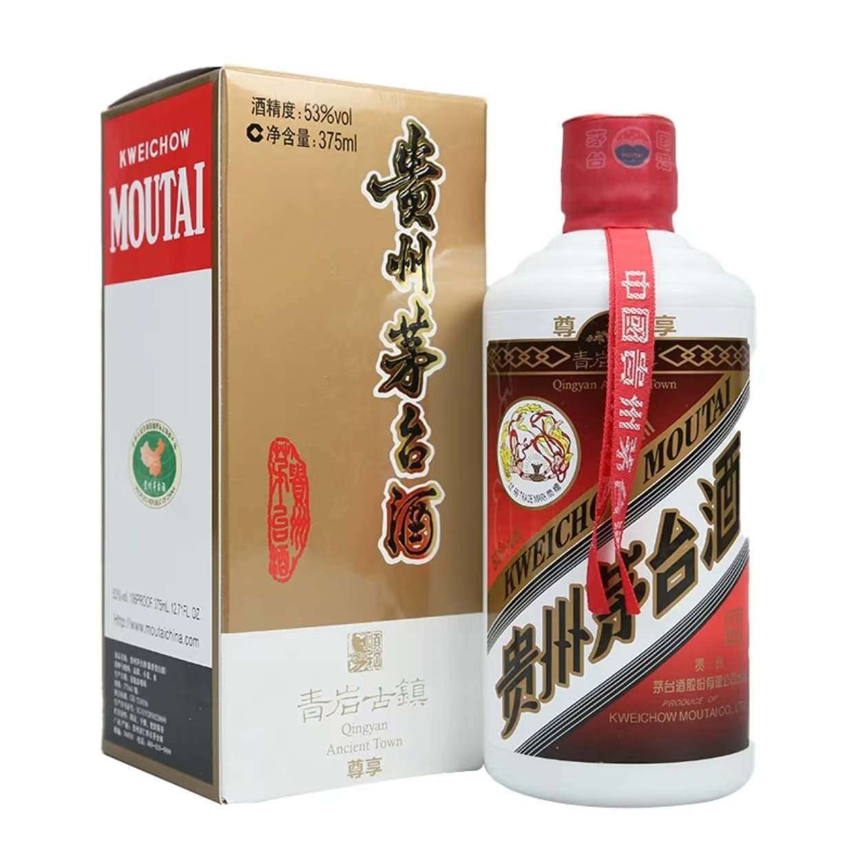 KWEICHOW MOUTAI/贵州茅台青岩古镇 375ml53度酱香型白酒53度