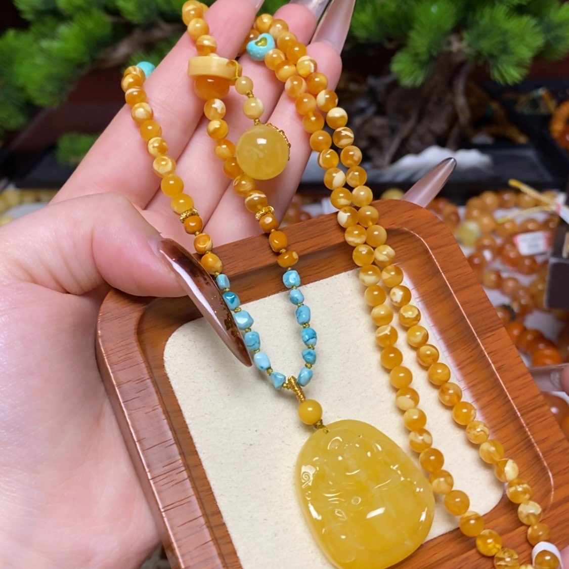 【闪购商品】蜜蜡颈饰未镶嵌项链