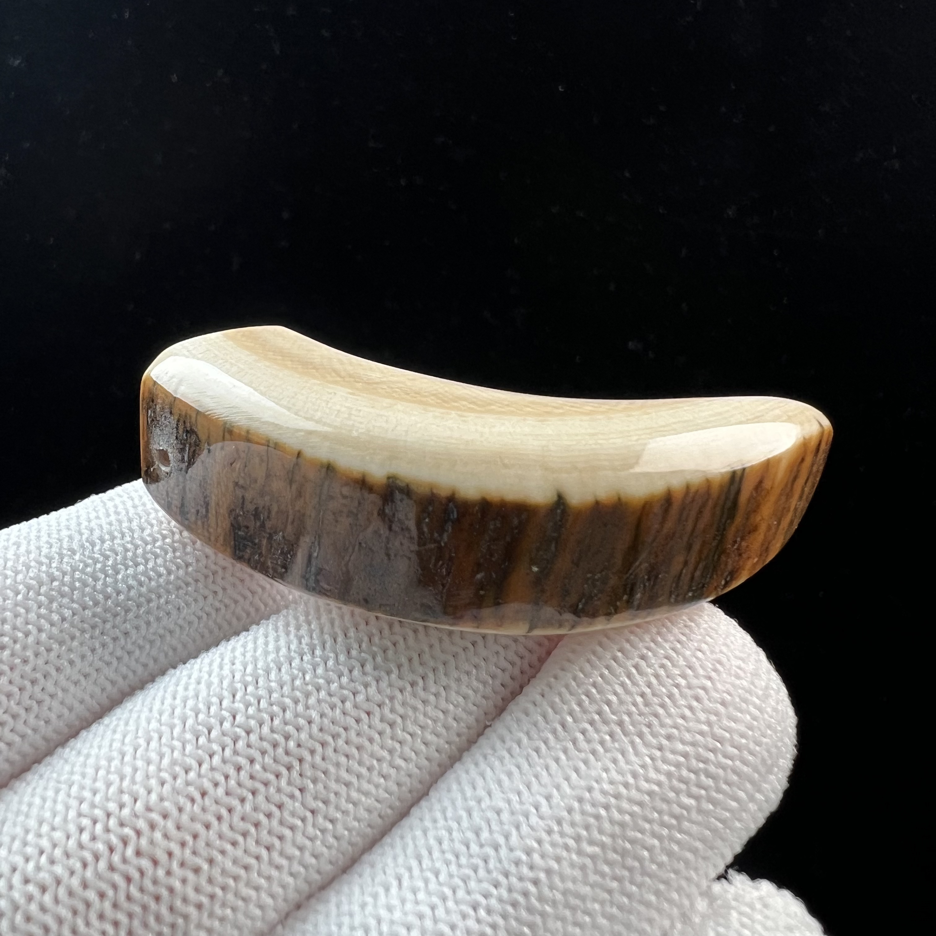 D4105天然猛犸牙 牙尖 45mm支持鉴定 假一罚四