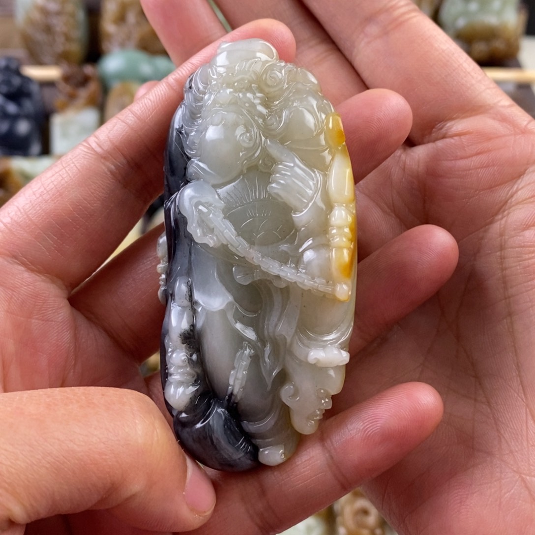 和田玉颈饰未镶嵌老*