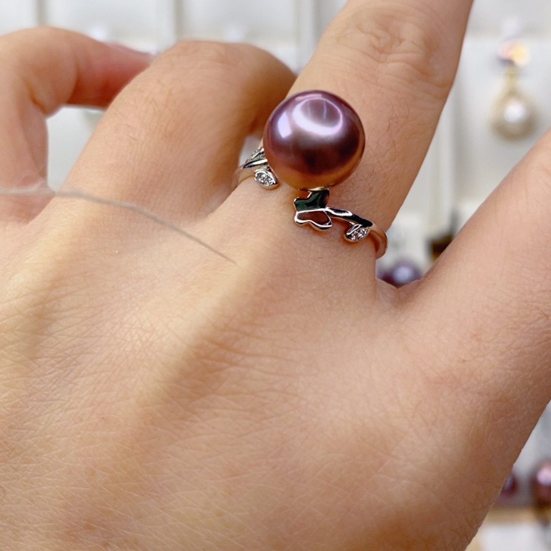 淡水珍珠戒指银S925镶嵌