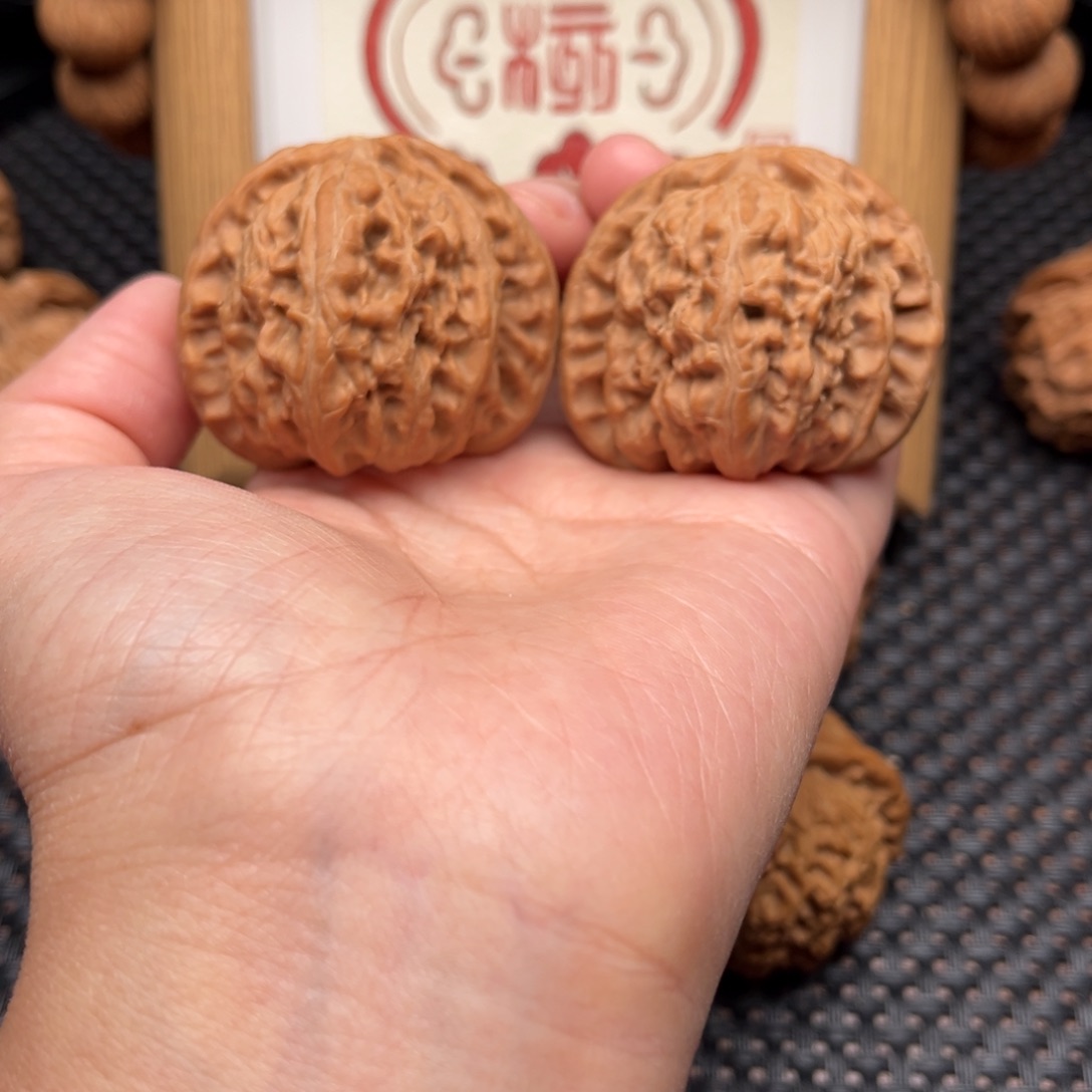 吊坠文玩核桃白狮子42尺全品