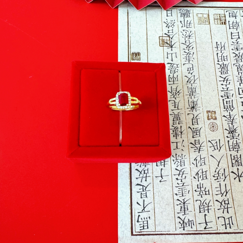   【六六专属】QCJZ050精美百搭方形镶嵌戒指