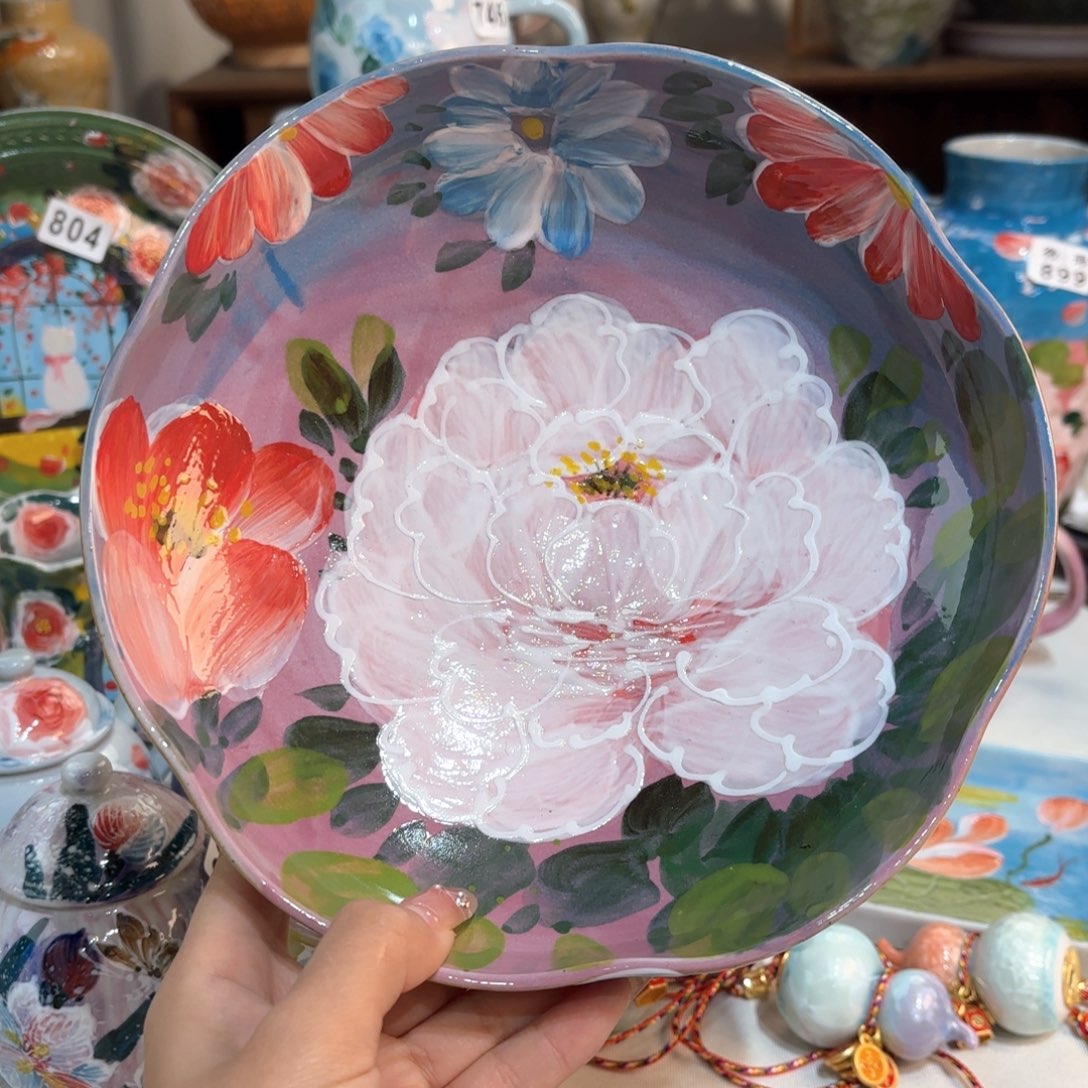 景德镇手绘高温釉下彩陶瓷茶具