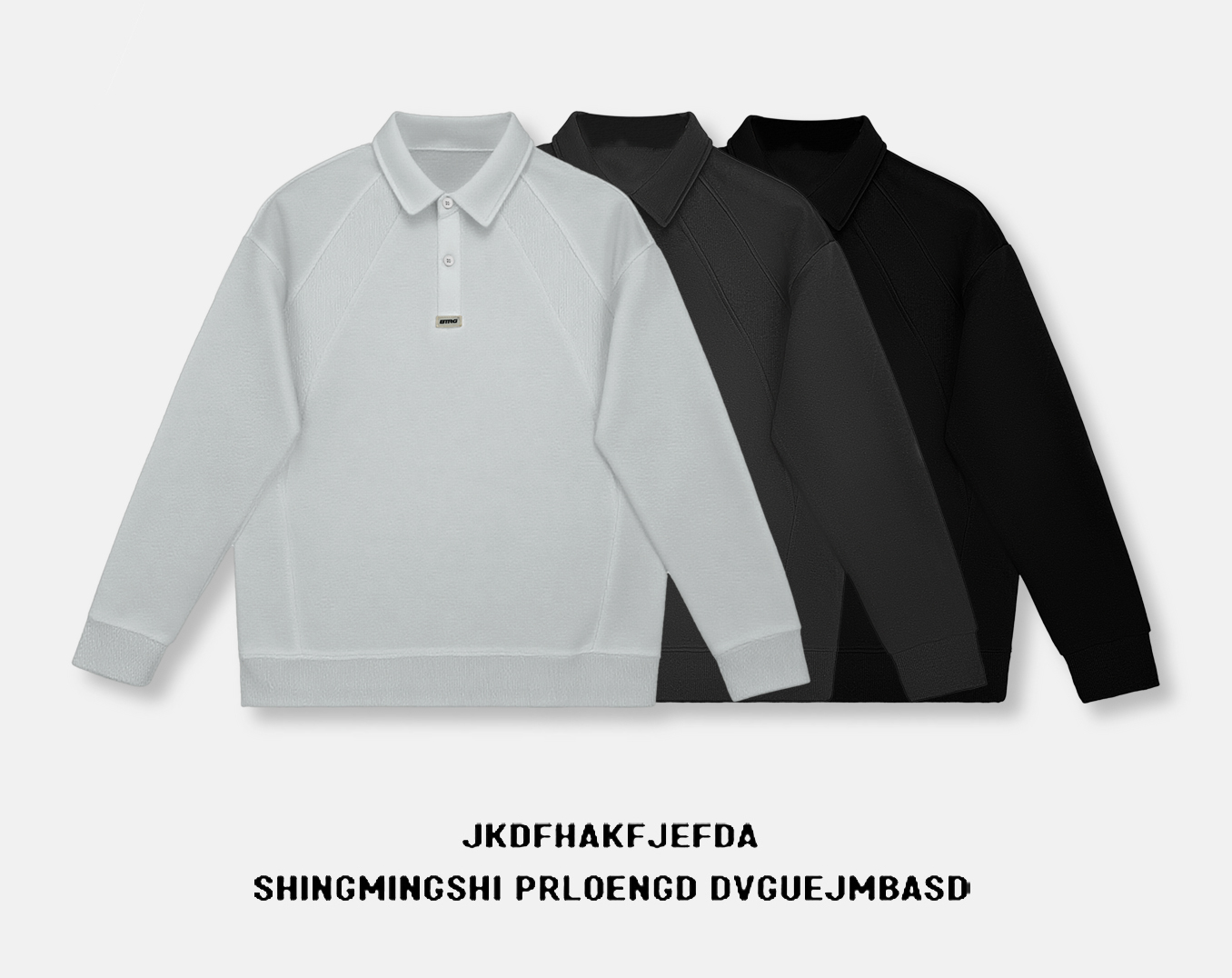 Youth fashion 秋冬款加绒牛角袖纽扣小标休闲卫衣59003-HZ