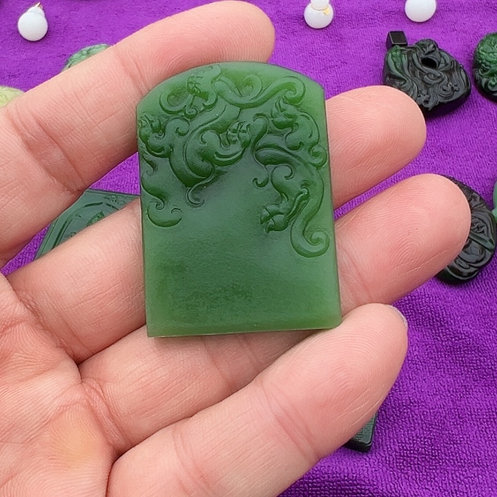 和田玉（碧玉）未镶嵌吊坠(不含链)