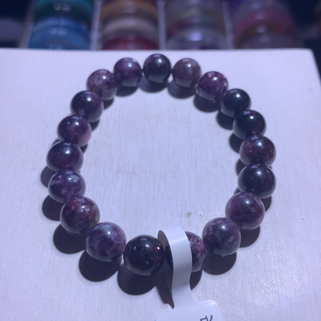 手串水晶银S925镶嵌葡萄紫祖母10.6m