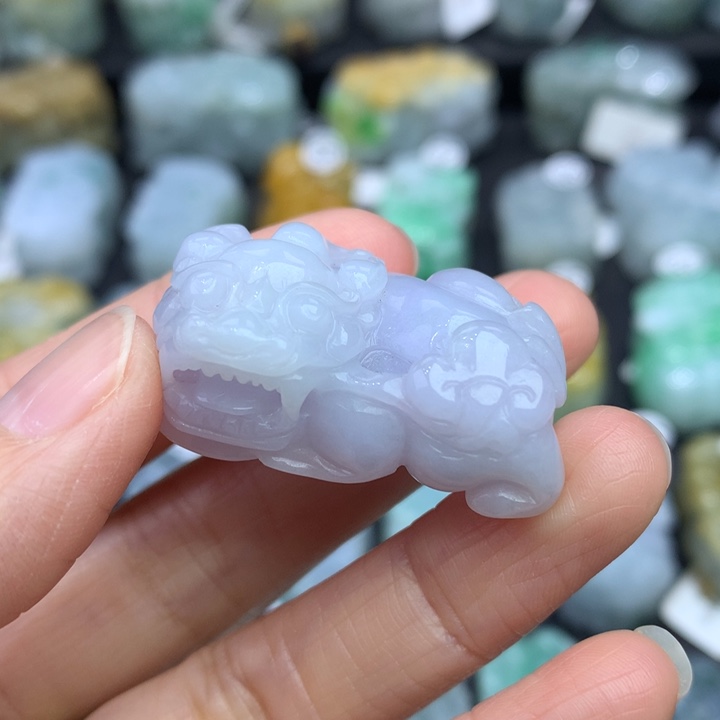 翡翠颈饰未镶嵌天然缅甸翡翠招财貔貅吊坠