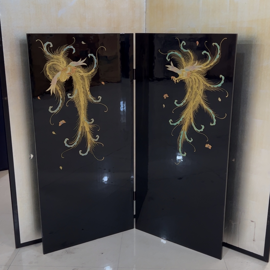 绘画屏风框画茶空间设计