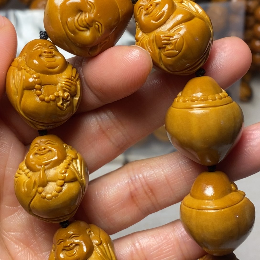 橄榄核手串/手链灯泡弥勒