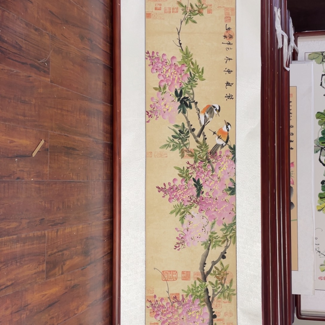 国画带框尺寸48*163厘米