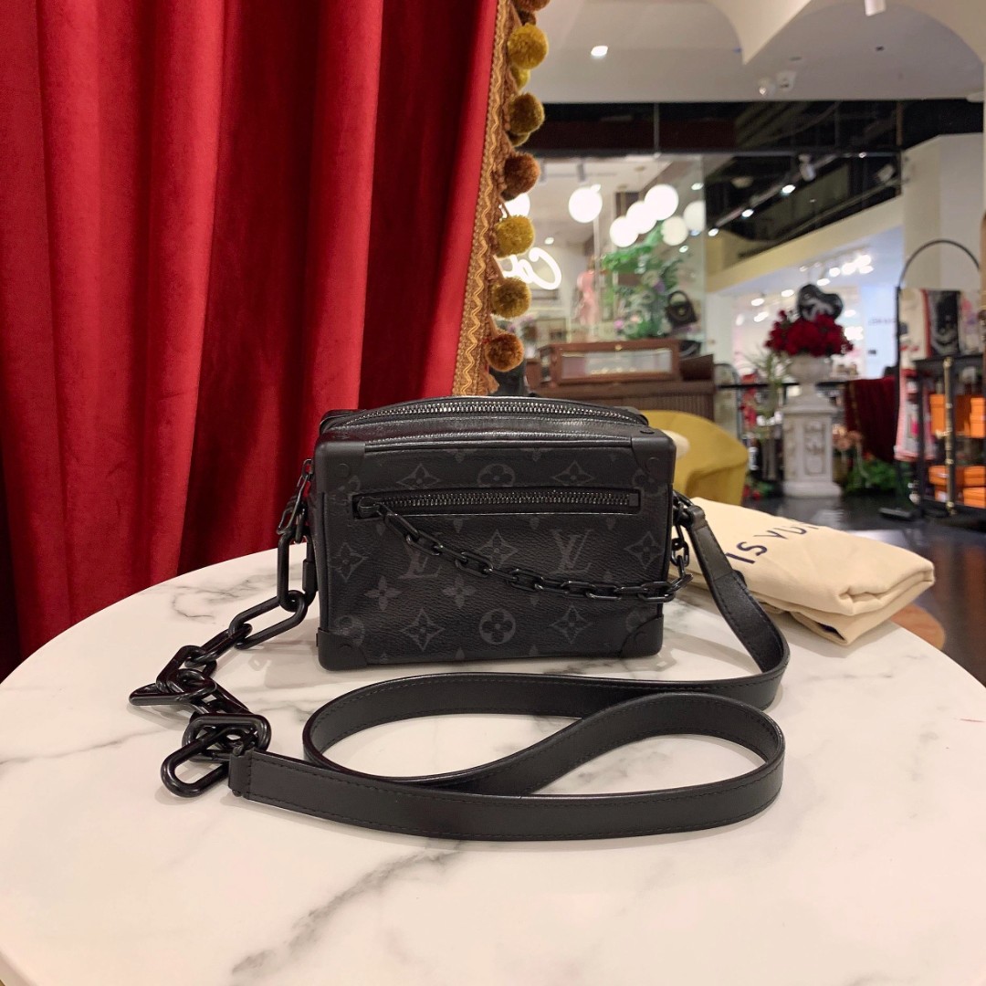 95新 LouisVuitton/路易威登 GGSsoft trunk mini黑色老37757751