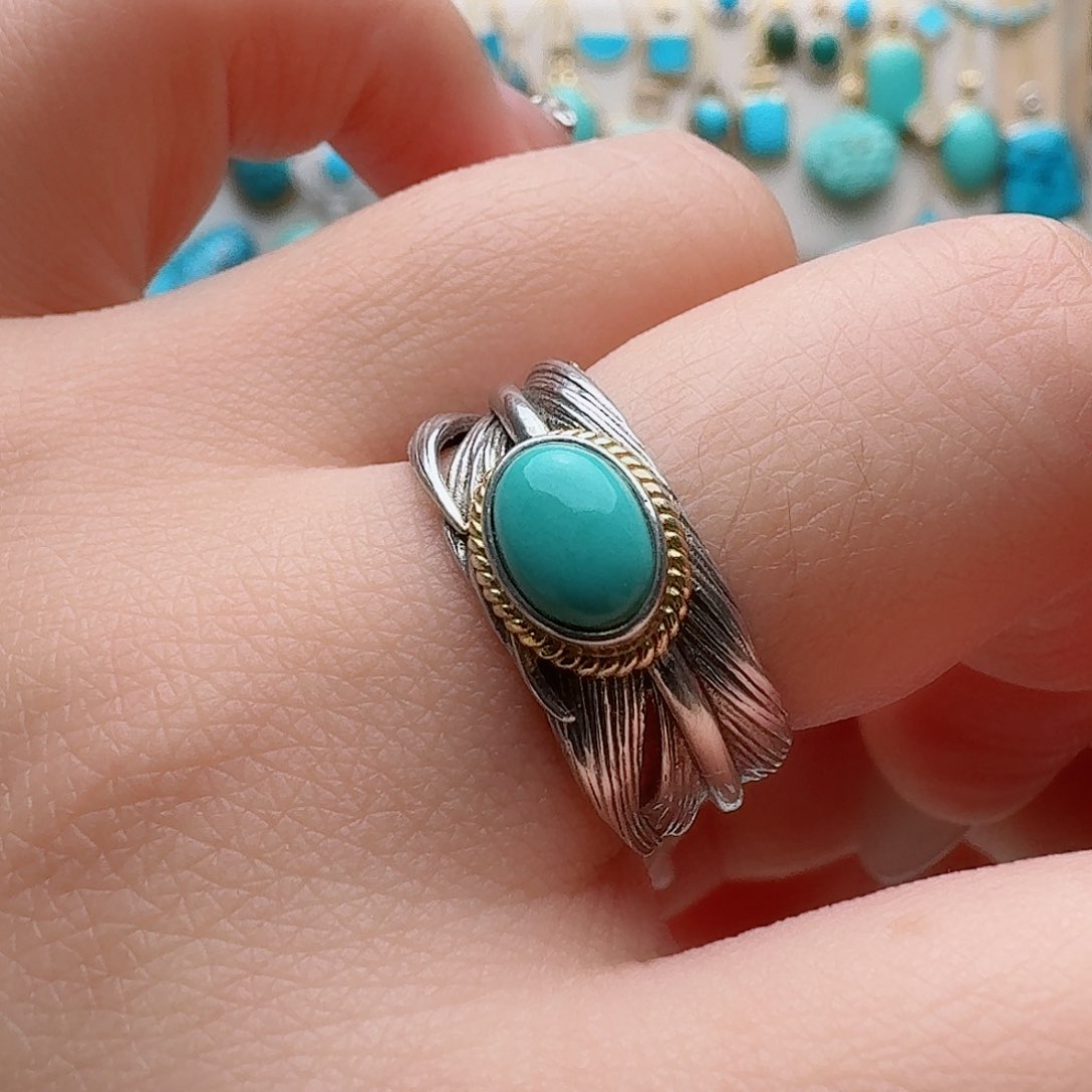 绿松石珠宝奇石银S925镶嵌