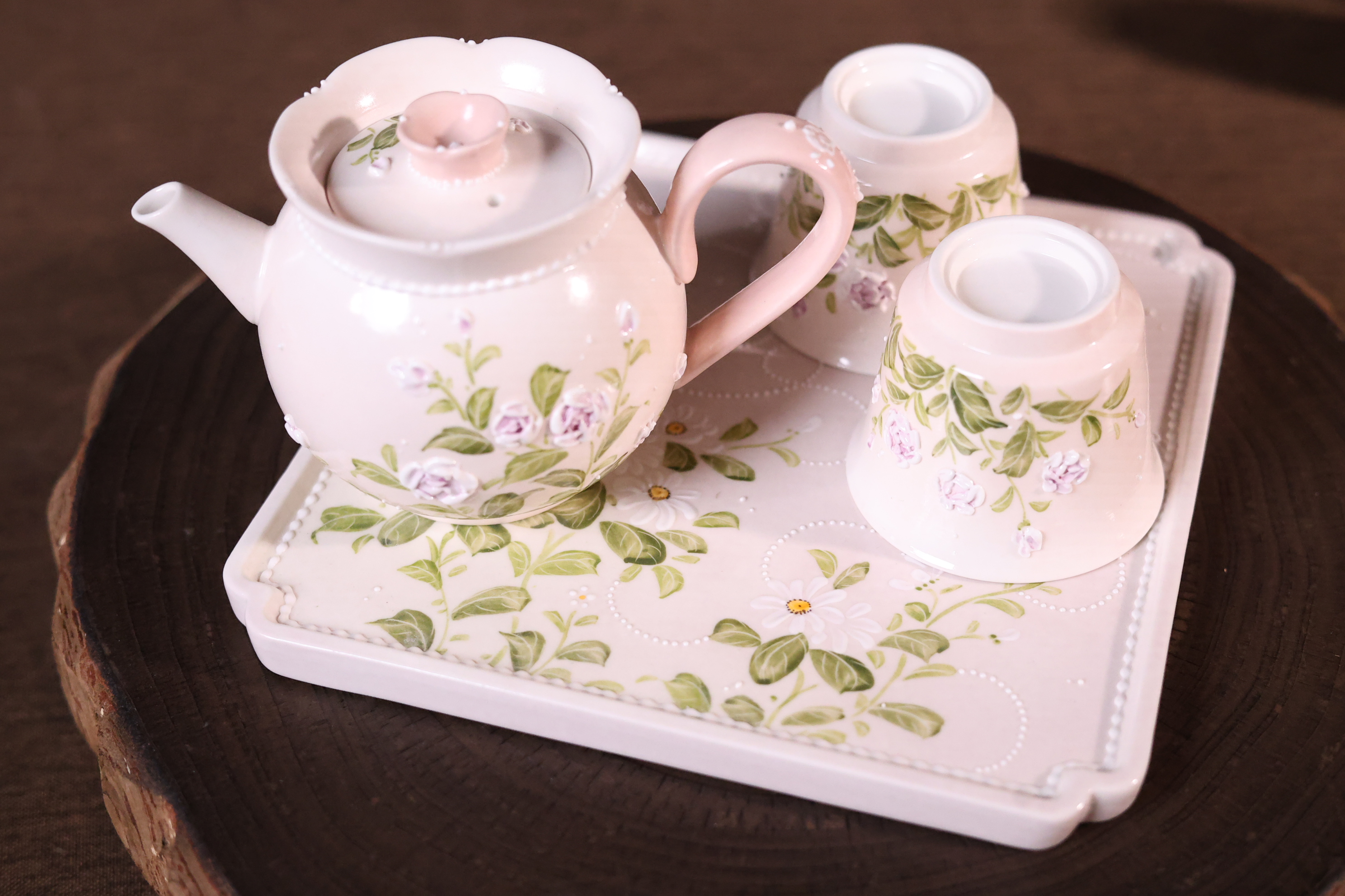 茶瓷雅物集精美茶瓷田园风茶具高端陶瓷茶具0399