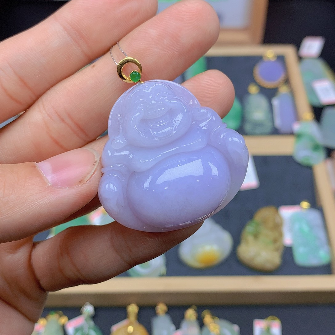 翡翠颈饰18K金镶嵌翡翠