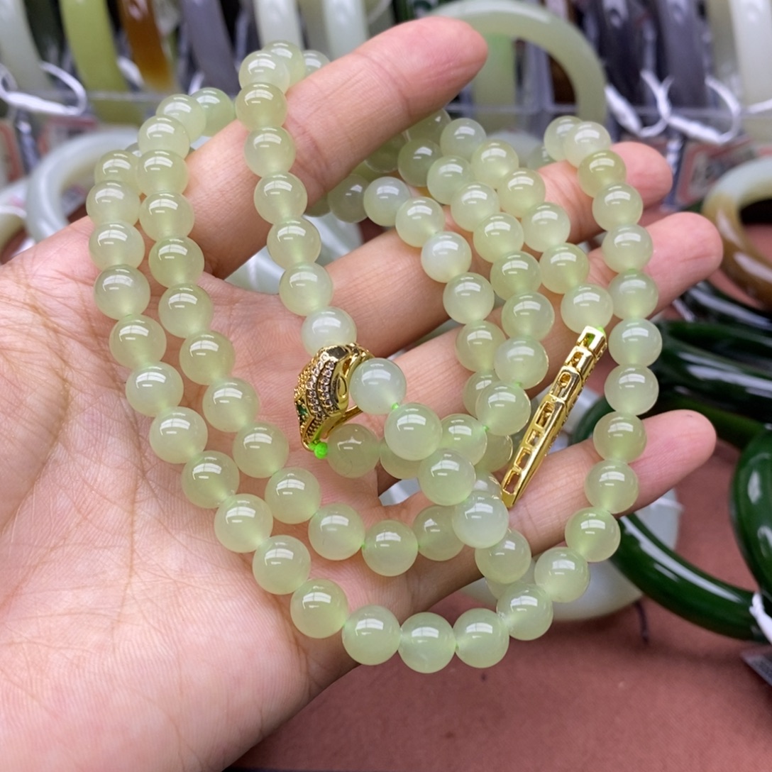 和田玉未镶嵌项链卡8