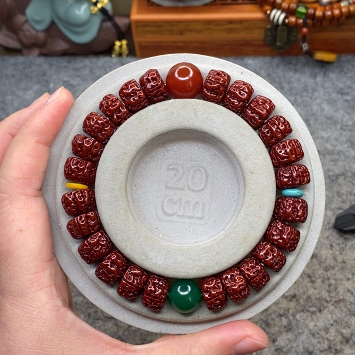 金刚菩提吊坠12mm盘龙手串