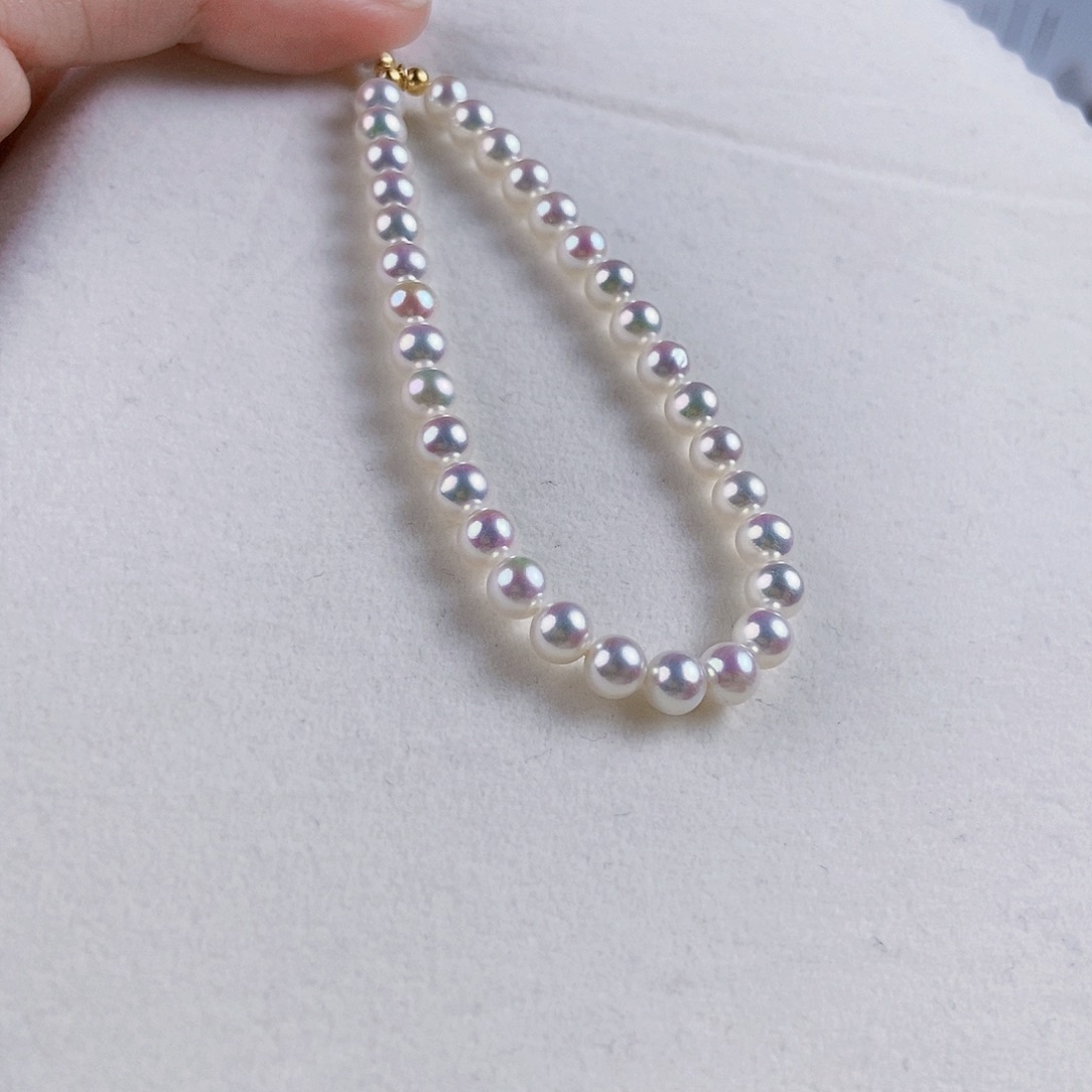 淡水珍珠手绳18K金镶嵌