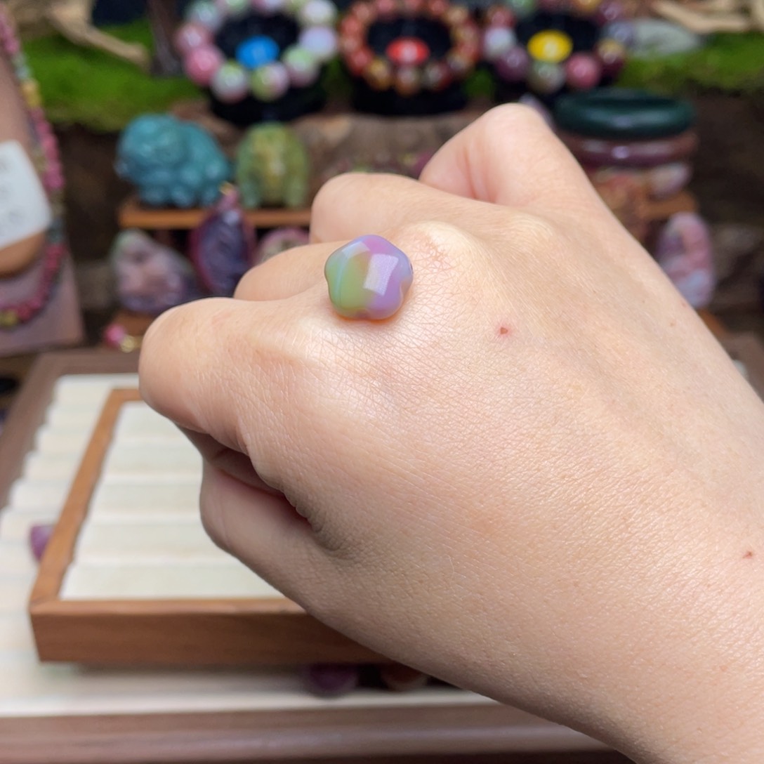 玛瑙/玉髓珠宝半成品未镶嵌y****鸣盐源玛瑙五角星